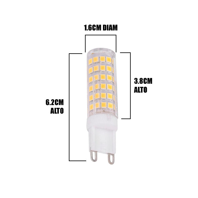 FOCO LED SMD 7W G9 ECOLAMPS LUZ CALIDA 30K