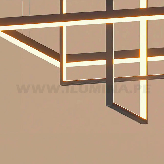 LÁMPARA COLGANTE PREMIUM GABRIELLA GOLD LED + CONTROL REMOTO