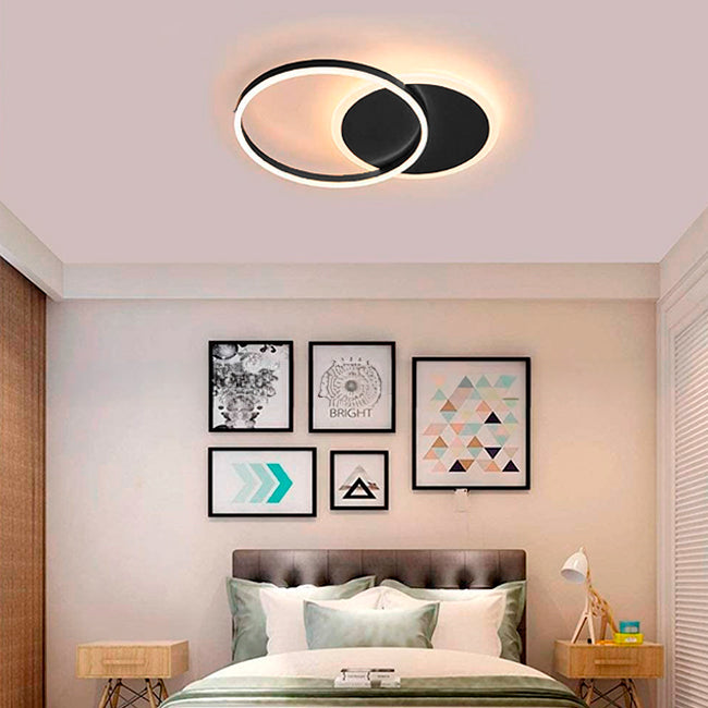 LÁMPARA DE TECHO MADRID BLACK LED 45W + CONTROL REMOTO