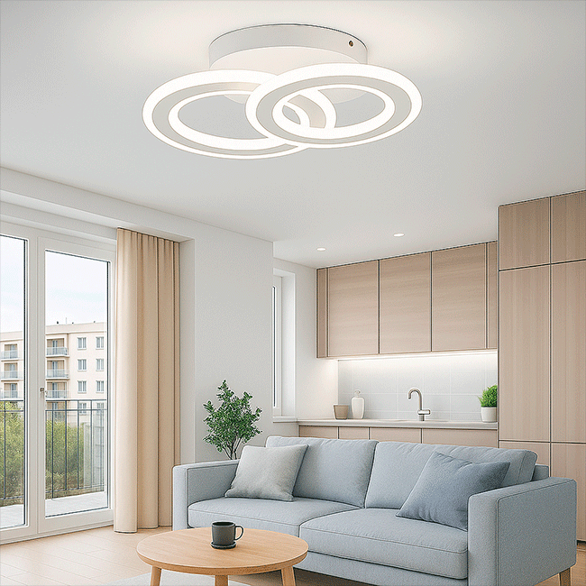 LÁMPARA DE TECHO LED PALMIRA 59W + CONTROL REMOTO