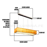 LÁMPARA COLGANTE KRYSTAL IREM 7826 CF LED + CONTROL REMOTO