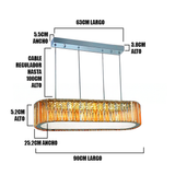 LÁMPARA COLGANTE LED KRYSTAL NAZLI + CONTROL REMOTO
