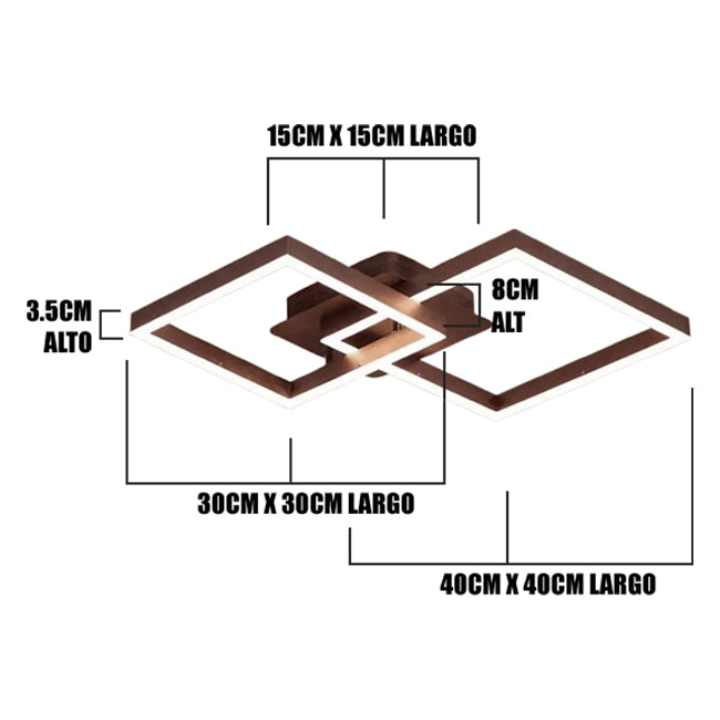 LÁMPARA DE TECHO VALENCIA COFFEE LED 56W + CONTROL REMOTO