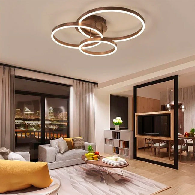 LÁMPARA DE TECHO VALERIA COFFEE LED 75W + CONTROL REMOTO