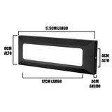 SPOT LUZ GUIA DE PASO SIMONE LED ASIMÉTRICO 5W RECTANGULAR NEGRO LUZ CÁLIDA