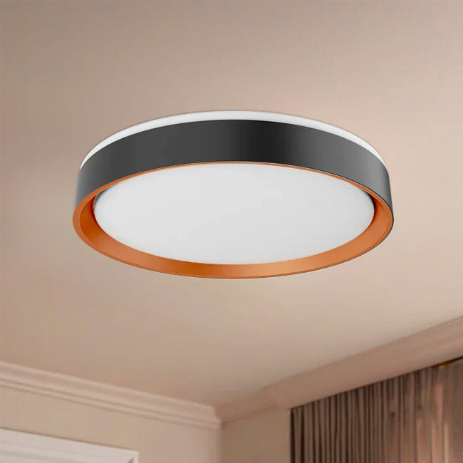 LÁMPARA DE TECHO CLAUDIA LED BLACK AND GOLD 30W + CONTROL REMOTO