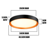 LÁMPARA DE TECHO CLAUDIA LED BLACK AND GOLD 30W + CONTROL REMOTO