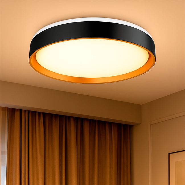 LÁMPARA DE TECHO CLAUDIA LED BLACK AND GOLD 30W + CONTROL REMOTO