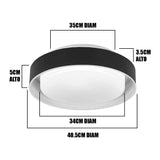 LÁMPARA DE TECHO SAMMY LED BLACK AND WHITE 30W + CONTROL REMOTO