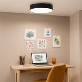 LÁMPARA DE TECHO SAMMY LED BLACK AND WHITE 30W + CONTROL REMOTO