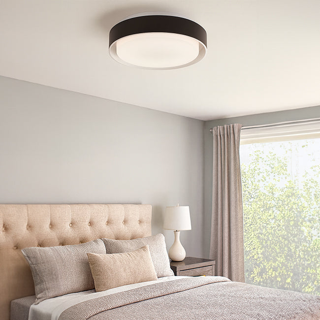 LÁMPARA DE TECHO SAMMY LED BLACK AND WHITE 30W + CONTROL REMOTO