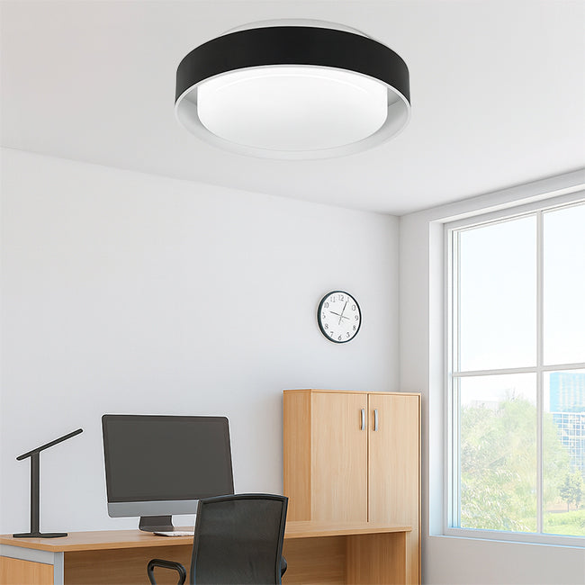 LÁMPARA DE TECHO SAMMY LED BLACK AND WHITE 30W + CONTROL REMOTO