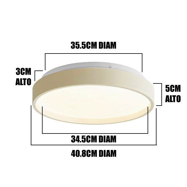 LÁMPARA DE TECHO VALENTINA LED CHAMPAGNE 30W + CONTROL REMOTO