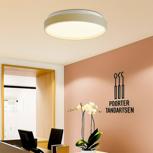 LÁMPARA DE TECHO VALENTINA LED CHAMPAGNE 30W + CONTROL REMOTO