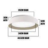 LÁMPARA DE TECHO DIANA LED WHITE AND GOLD 30W + CONTROL REMOTO