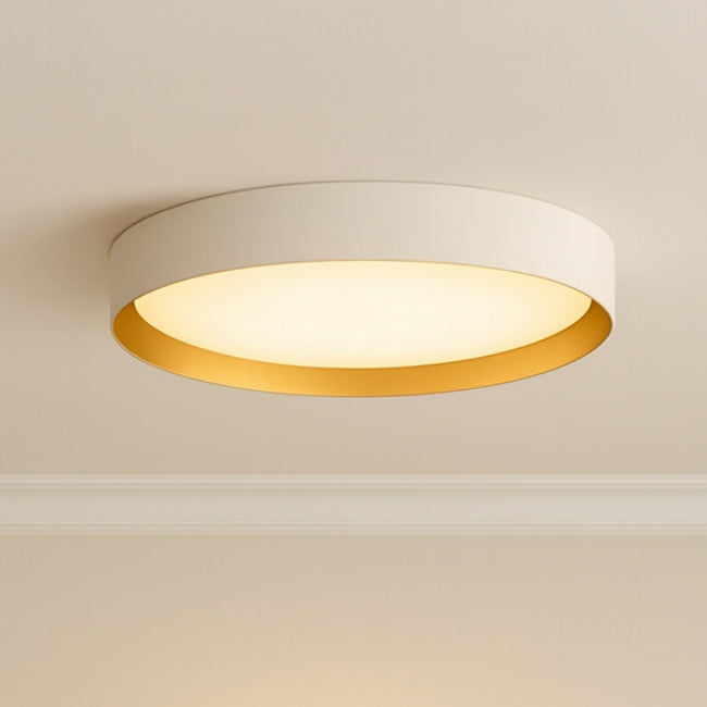 LÁMPARA DE TECHO DIANA LED WHITE AND GOLD 30W + CONTROL REMOTO