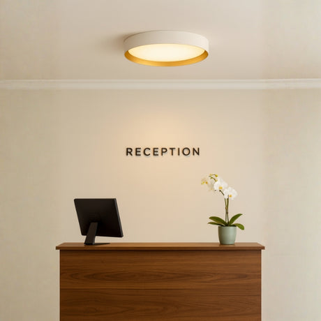 LÁMPARA DE TECHO DIANA LED WHITE AND GOLD 30W + CONTROL REMOTO