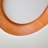 LÁMPARA DE TECHO AMELIA LED WHITE AND WOOD 30W + CONTROL REMOTO