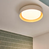 LÁMPARA DE TECHO AMELIA LED WHITE AND WOOD 30W + CONTROL REMOTO