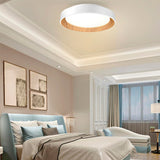 LÁMPARA DE TECHO AMELIA LED WHITE AND WOOD 30W + CONTROL REMOTO