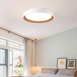 LÁMPARA DE TECHO AMELIA LED WHITE AND WOOD 30W + CONTROL REMOTO