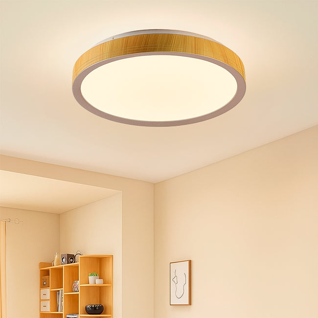 LÁMPARA DE TECHO DELIA LED WOOD 30W + CONTROL REMOTO