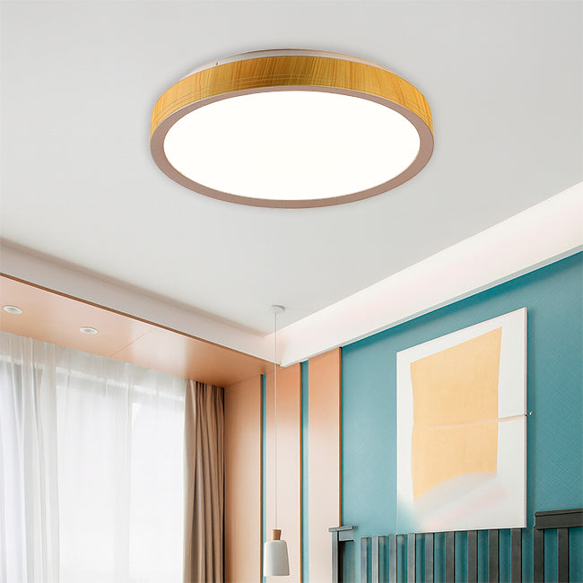 LÁMPARA DE TECHO DELIA LED WOOD 30W + CONTROL REMOTO