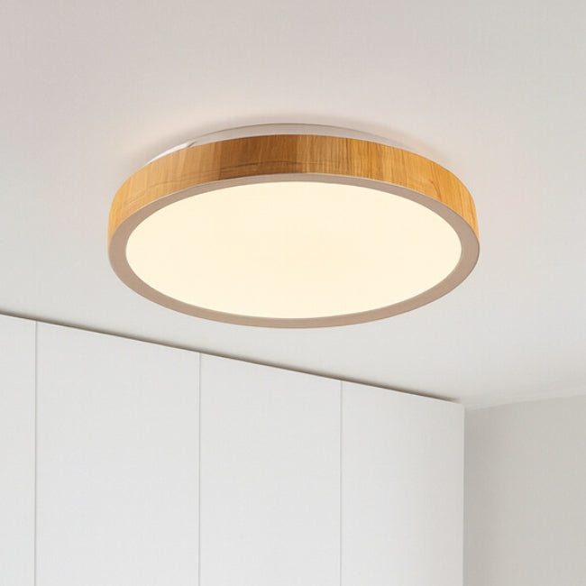 LÁMPARA DE TECHO DELIA LED WOOD 30W + CONTROL REMOTO