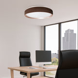 LÁMPARA DE TECHO MALASIA LED NOGAL 30W + CONTROL REMOTO