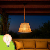 LÁMPARA COLGANTE ARTESANAL DANIA LED ECOLAMPS + FOCO LED ÁMBAR 4W LUZ CÁLIDA