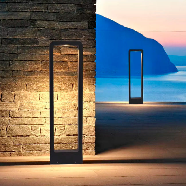 LÁMPARA DE EXTERIOR BOLARDO THAIS BLACK LED 10W LUZ CÁLIDA