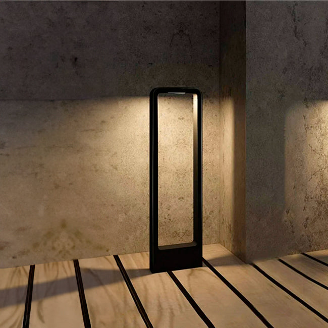 LÁMPARA DE EXTERIOR BOLARDO THAIS BLACK LED 10W LUZ CÁLIDA
