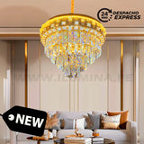 LÁMPARA COLGANTE LED MAYSA KRYSTAL GOLD 8846