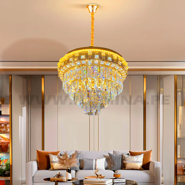 LÁMPARA COLGANTE LED MAYSA KRYSTAL GOLD 8846