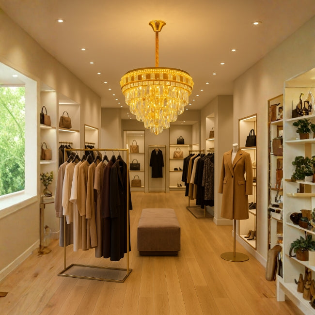 LÁMPARA COLGANTE LED MAYSA KRYSTAL GOLD