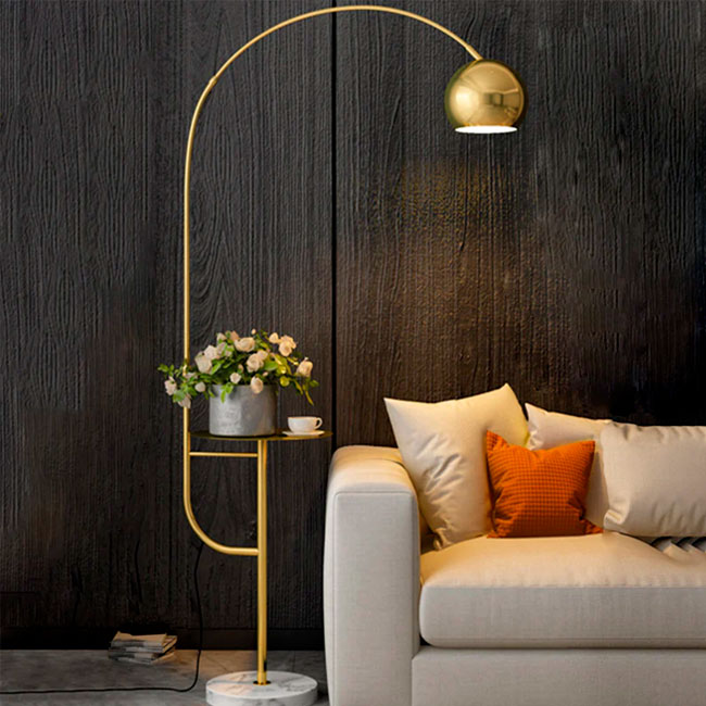 LÁMPARA DE PIE LUXURY GOLD LED - SIN FOCO