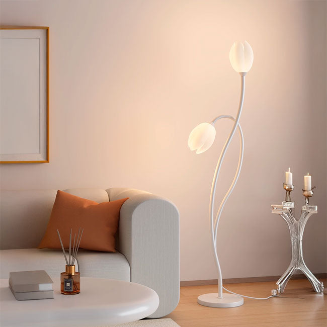 LÁMPARA DE PIE TULIPÁN NÓRDICA WHITE - SIN FOCOS