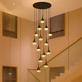 LÁMPARA COLGANTE PREMIUM ANDREA BLACK AND GOLD LED + CONTROL REMOTO
