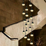 LÁMPARA COLGANTE PREMIUM ANDREA BLACK AND GOLD LED + CONTROL REMOTO