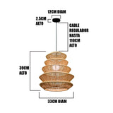 LÁMPARA COLGANTE DE RATTAN NATURAL HELENA E27