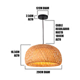 LÁMPARA COLGANTE DE BAMBÚ NATURAL SAKURA E27