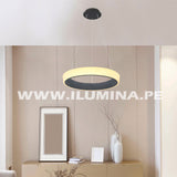 LÁMPARA COLGANTE DORIANA SLIM LED BLACK + CONTROL REMOTO