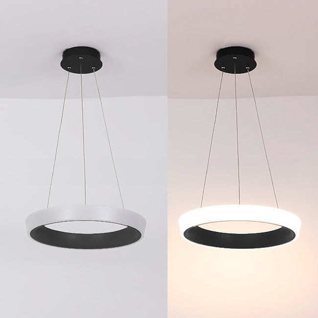 LÁMPARA COLGANTE DORIANA SLIM LED BLACK + CONTROL REMOTO