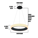 LÁMPARA COLGANTE DORIANA SLIM LED BLACK + CONTROL REMOTO