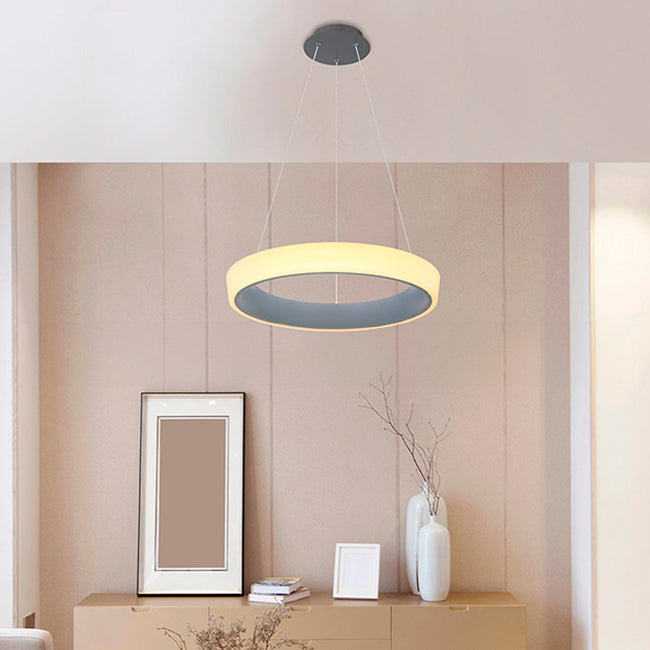 LÁMPARA COLGANTE DORIANA SLIM LED GRAY + CONTROL REMOTO