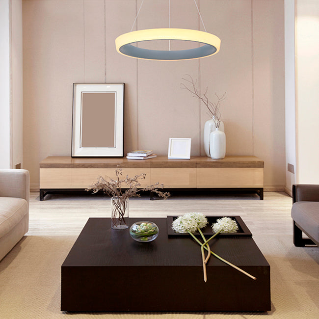 LÁMPARA COLGANTE DORIANA SLIM LED GRAY + CONTROL REMOTO