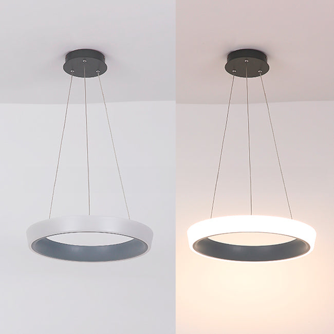 LÁMPARA COLGANTE DORIANA SLIM LED GRAY + CONTROL REMOTO