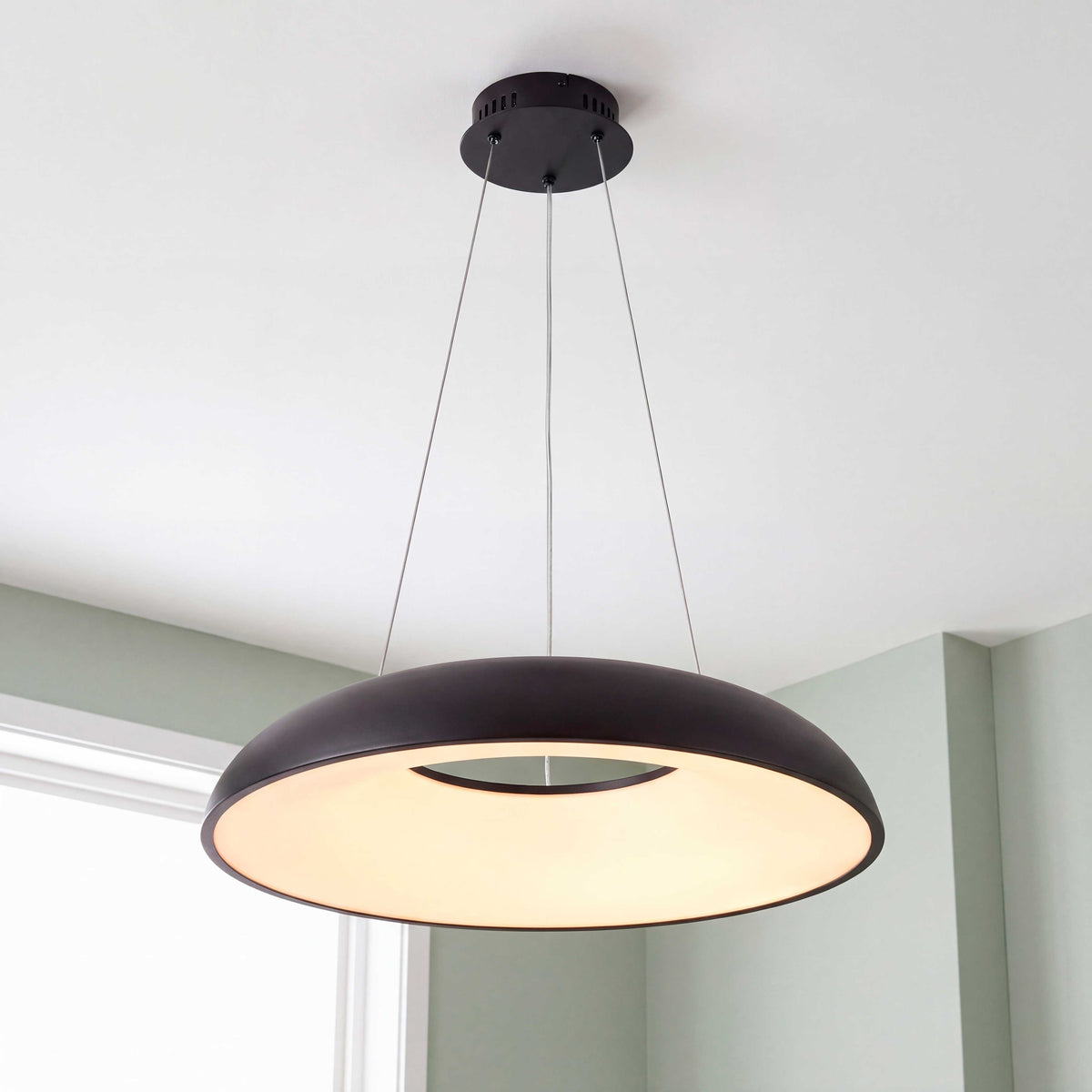 LÁMPARA COLGANTE LED ALBA BLACK + CONTROL REMOTO