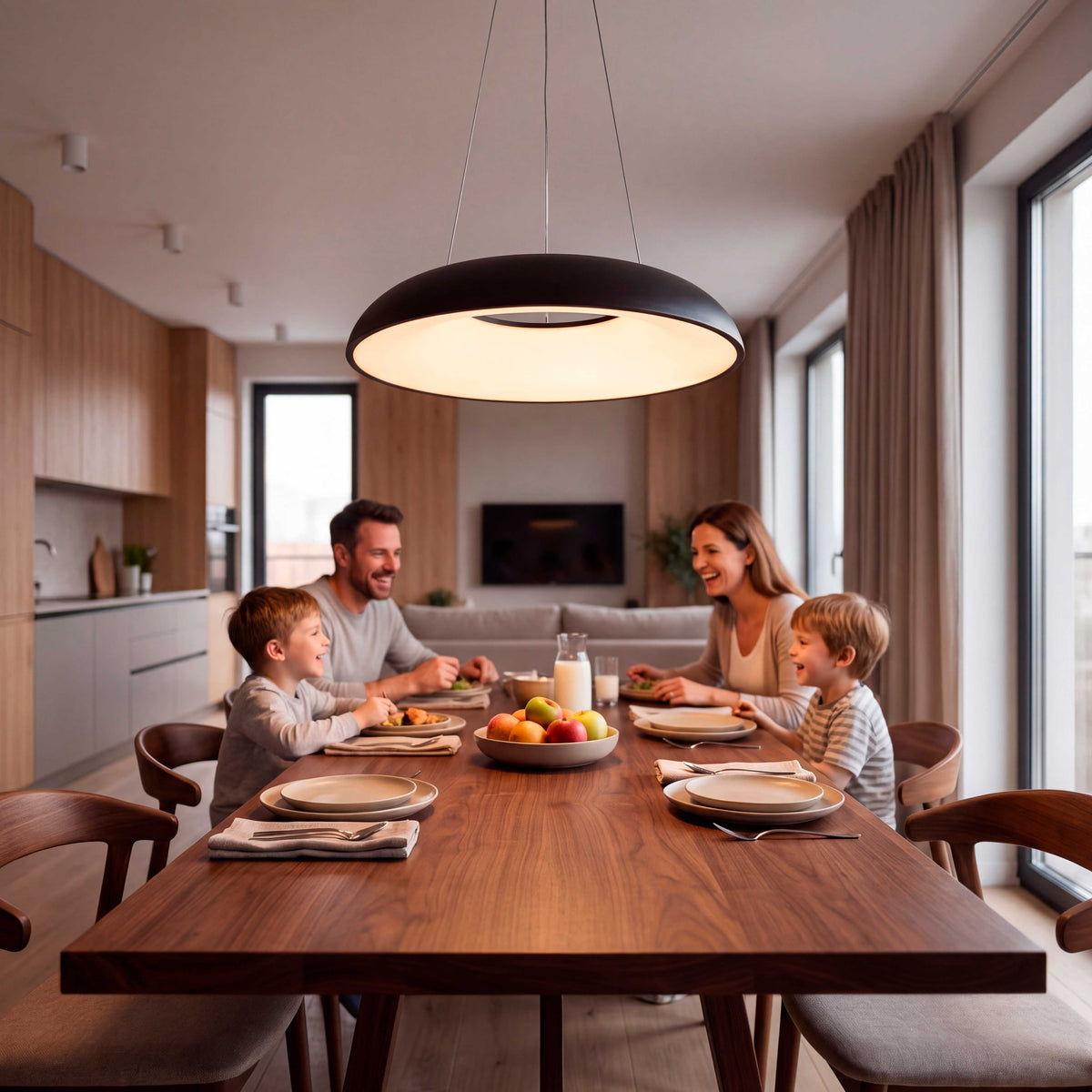 LÁMPARA COLGANTE LED ALBA BLACK + CONTROL REMOTO