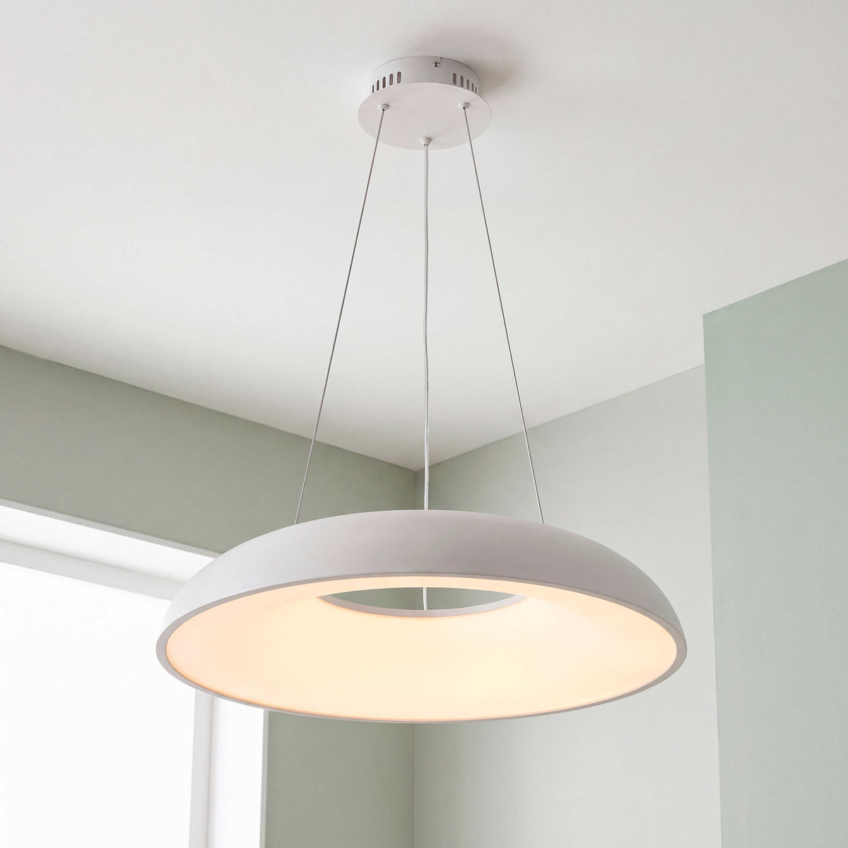 LÁMPARA COLGANTE LED ALBA WHITE + CONTROL REMOTO